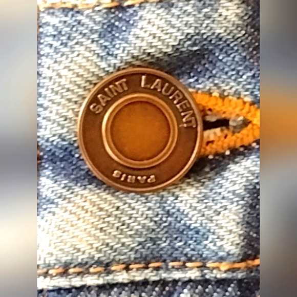 NEW AUTHENTIC Yves Saint Laurent Long Denim Skirt - Picture 4 of 12